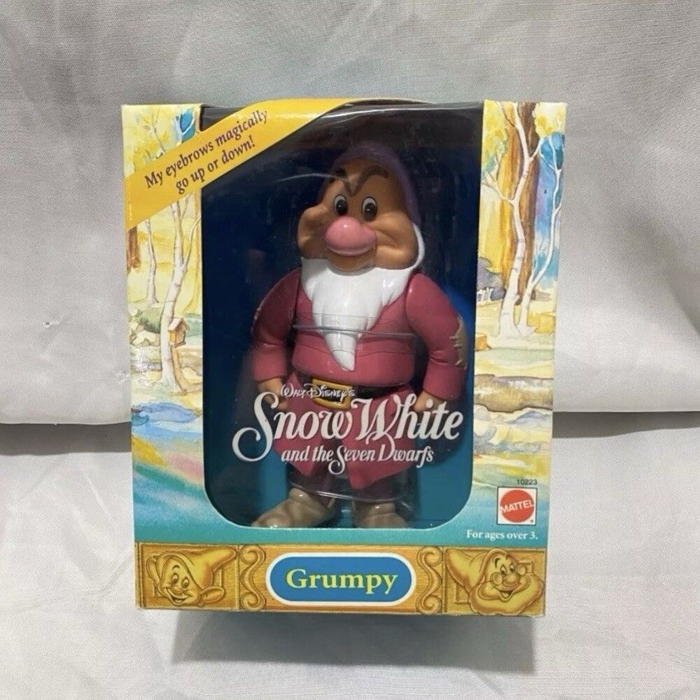 1992 Mattel Disney Snow White and The 7 Dwarfs Grumpy Doll Magic Color Change - Picture 2 of 7